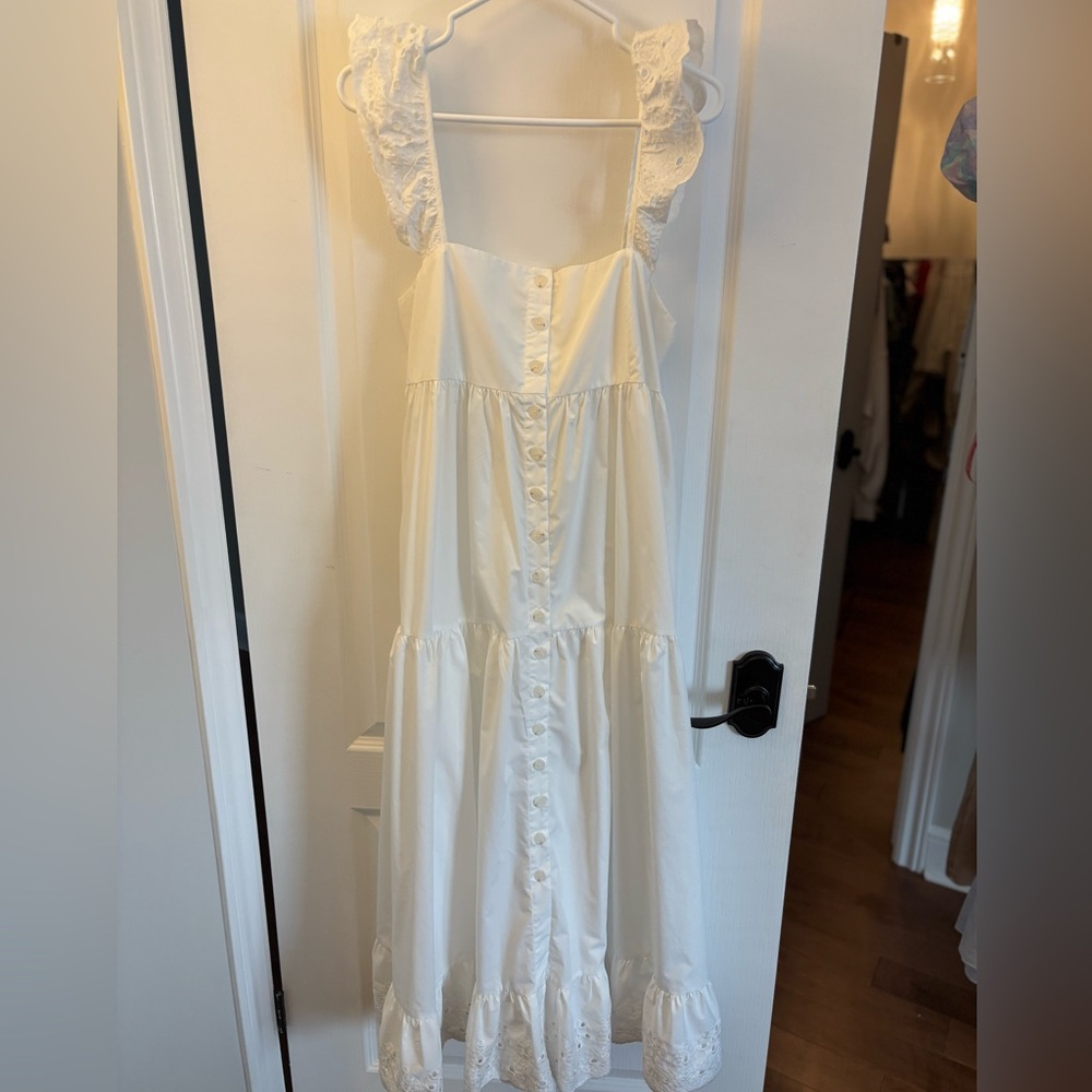 En Saison Cream Maxi Dress with Eyelet Straps